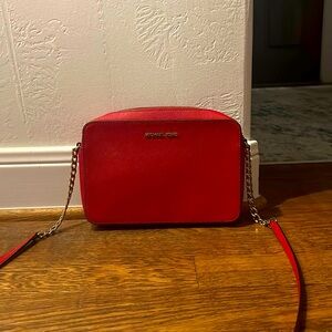 Red Michael Kora Crossbody Bag